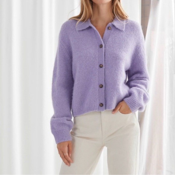 & Other Stories Lavender Cardigan - Picture 2 of 7
